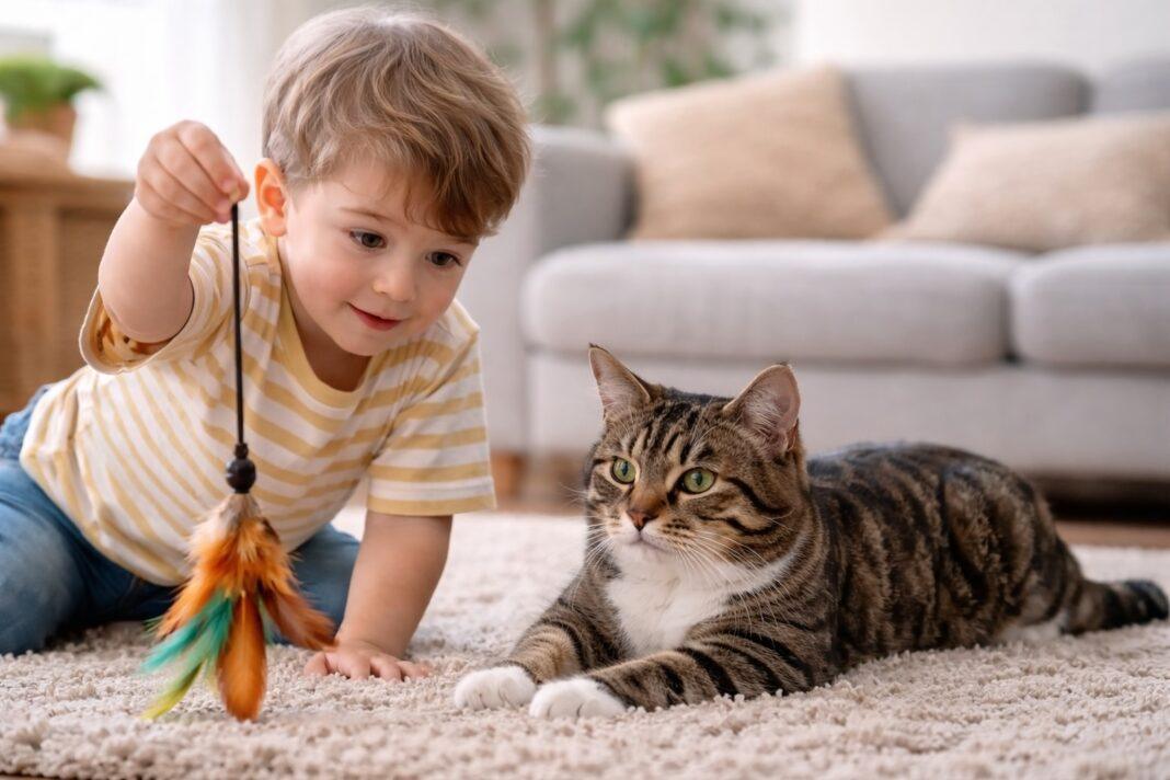 Gatto e bambini in età prescolare Gatto e bambini in età prescolare