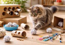 Giochi fai da te per gatti con materiali di recupero Giochi fai da te per gatti