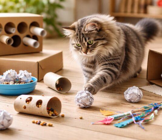 Giochi fai da te per gatti con materiali di recupero Giochi fai da te per gatti