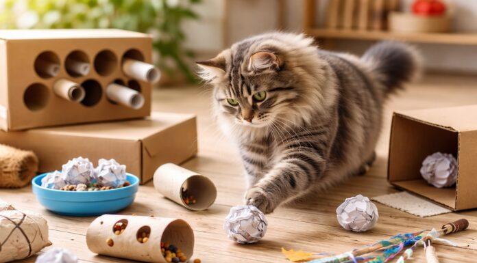 Giochi fai da te per gatti con materiali di recupero Giochi fai da te per gatti