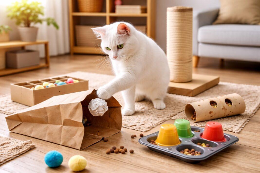 Giochi fai da te per gatti in casa Giochi fai da te per gatti in casa