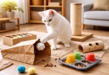 Giochi fai da te per gatti in casa: idee intelligenti per spazi piccoli Giochi fai da te per gatti in casa