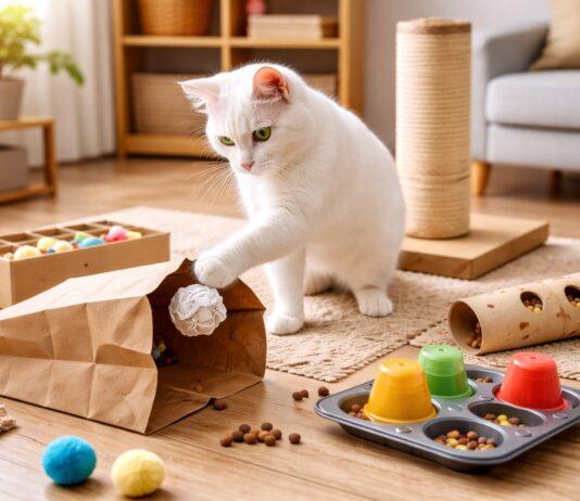 Giochi fai da te per gatti in casa: idee intelligenti per spazi piccoli Giochi fai da te per gatti in casa
