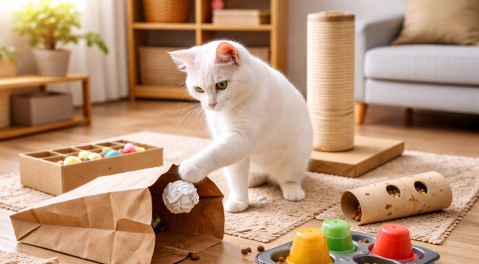 Giochi fai da te per gatti in casa: idee intelligenti per spazi piccoli Giochi fai da te per gatti in casa