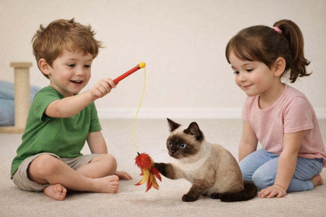 Gioco gatto-bambino Gioco gatto-bambino