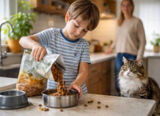 Responsabilizzare un bambino nella cura del gatto: quando e come Responsabilizzare un bambino nella cura del gatto