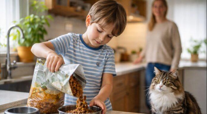 Responsabilizzare un bambino nella cura del gatto: quando e come Responsabilizzare un bambino nella cura del gatto