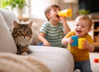 Perché il gatto evita i bambini troppo rumorosi gatto evita i bambini